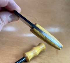 Bushcraft Camping Survival Firesteel Ferro Rod Osage Orange Striker Scraper Set