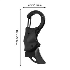 2PCS Multifunctional Keychain Pocket Knife Carabiner Survival Gear Self Defense