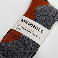 Merrell MOAB Thermo Crew Sock 1 Pair Pack, Black, S/M Small-Medium, Black