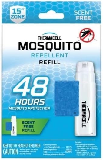 Thermacell R-4 Mosquito Repeller Refill, 48Hour Pack(12)Repellent Mats Pack of 2