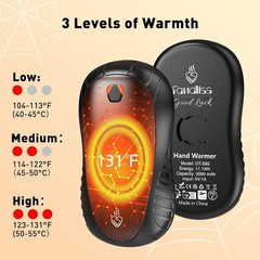 Hand Warmers Rechargeable 2 Pack,Upgraded Electric Portable Hand Warmers 6000mAh