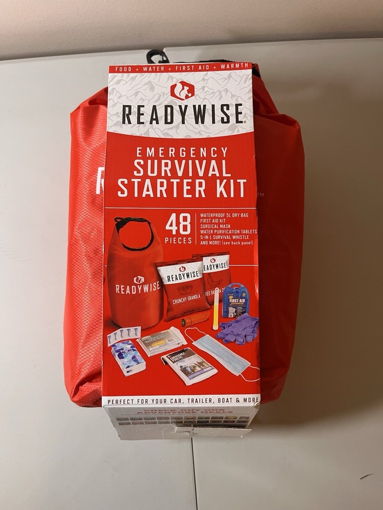 ReadyWise Emergency Survival Starter Kit – 48 Pieces, Food & First Aid