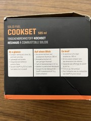 Esbit Solid Fuel Cookset ESB87013 Hard anodized aluminum construction. Open Box