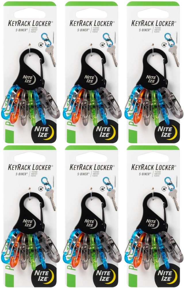 Nite Ize KeyRack Locker w/ Plastic S-Biners (6-Pack)