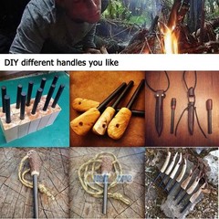 8Pcs Ferrocerium Rod 5/16″ Magnesium Flint Fire Starter Rods for Camping Hiking