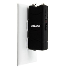 801 High Voltage Stun Gun Rechargeable LED Flashlight Black