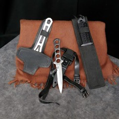 3pc Tactical Set: 11″ Survival Knife, 8.5″ Dive Knife & Multi-Spike Throwing Axe