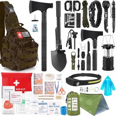 Survival Kit, 268 Pcs Emergency Survival Gear and Equipment Supplies with First