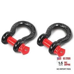 1/2″ D Ring Shackle with 5/» Screw Pin, 2T Working Load 1/2 Inch 8 Black&Red