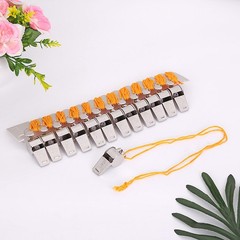 12 Pcs Whistle with Lanyard Emergency Keychain Outdoor Hiking Lifeguard