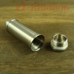 Mini Titanium Ti EDC Key chain Waterproof Capsule pill Bottle + ball chain XH072
