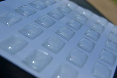 50 pcs of Clear Rectangle Epoxy stickers for ParaCord Charms or Shoelace Charms!