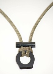 Fire Starter Adjustable Necklace With Fish & Fire 550 Paracord Survival Gear
