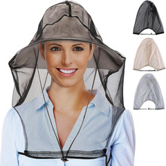 3 Pcs Mesh Mosquito Head Net, Fully Covered Face Netting for Hats Head Mesh Prot
