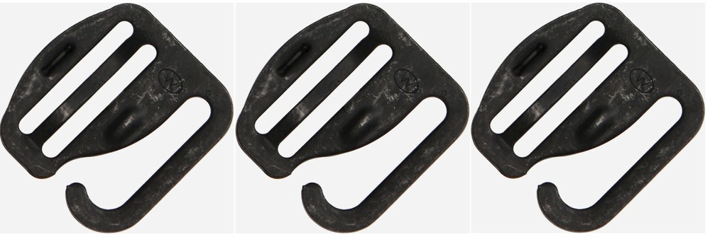 ITW G-HOOK WAVELOC, SET OF THREE, BLACK, MADE IN U.S.A. ITW883B