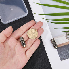 2Pcs Brass Paracord Beads Bulk Knife Lanyard Beads Skull Cross EDC Charm Bead An