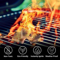 Nvkrvks Fire Starter, Easy-Burning Fire Starter Squares for Wood Stoves