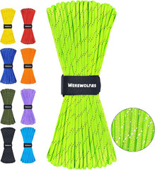 Reflective Paracord Rope 7 Strand Type III Parachute Cord 4Mm 100Ft / 200Ft for