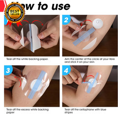 100 Pack Freestyle Sensor Covers for Libre 3 Waterproof Adhesive Patches