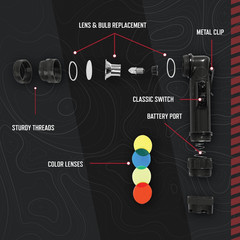 C-Cell Flashlight – Tactical Outdoor Camping Hiking Emergency Survival Signal Li