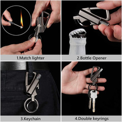 Permanent Match Infinity Lighter Multitool Keychain Bottle Opener Strike for Men