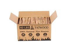 40 Lbs Fatwood Fire Starter Sticks Natural Kindling Firewood for Campfire,Grill