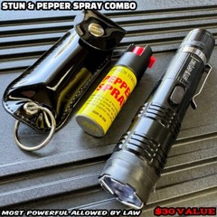 Stingtec Stun Gun LED Light & Survivor Pepper Spray Most Powerful Allowed in USA
