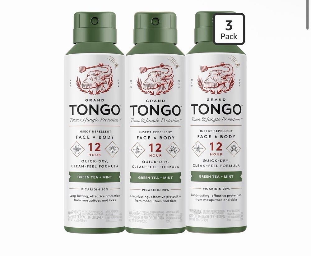 Green Tea + Mint Insect Repellent, 12-Hour Mosquito & Tick Protection 3 Pack