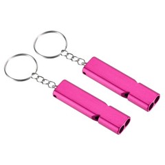 2Pcs Emergency Survival Whistle Double Tubes Whistles Super Loud Rose