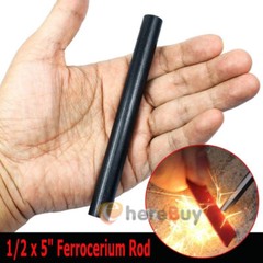 1-5PCS Huge 1/2″x5 inch EDC Ferro Rod / Fire Starter Ferrocerium Flint Survival