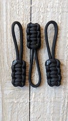 Pack of Three 3″ Paracord Zipper Pull