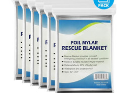 10 individual Emergency Rescue Thermal Foil Mylar Blankets 84 x 52 Same Day Ship
