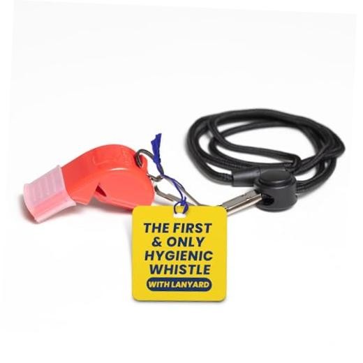 P5- Coach Whistle – Official Whistle for Sports, Removable Cushioned 1 Red