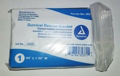3 Pieces – Dynarex Survival Rescue Blanket – Lot Model Number 3537 – Brand New