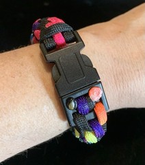 Set Of 2 Neon Colored Parachute Cord Bracelets 7.25” & 8.25”
