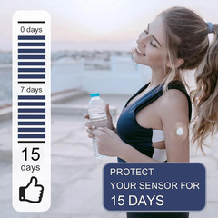 100Pcs Libre 2 Plus Sensor Covers Waterproof Freestyle Clear Adhesive Patches fo