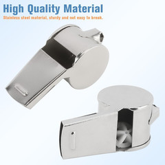 Whistle, 4 Pcs Whistle for Coaches Stainless Steel Whistles with Lanyard Refe…