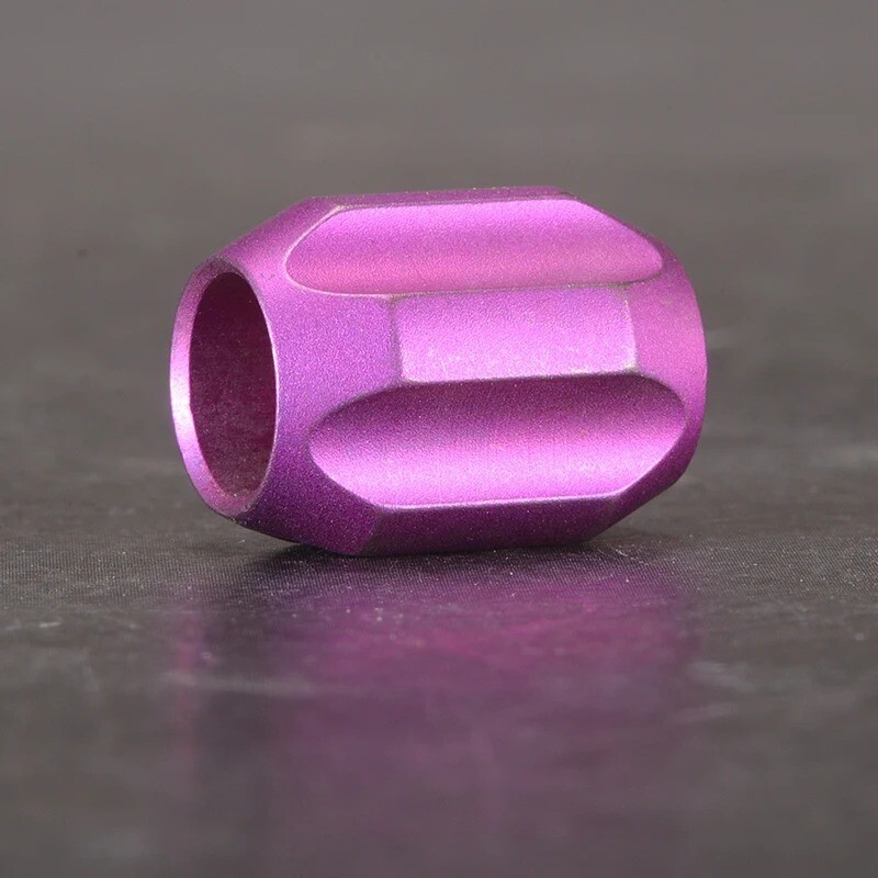 Colorful Titanium Alloy Knife Beads Pendant Outdoor Knife Lanyard Gear EDC
