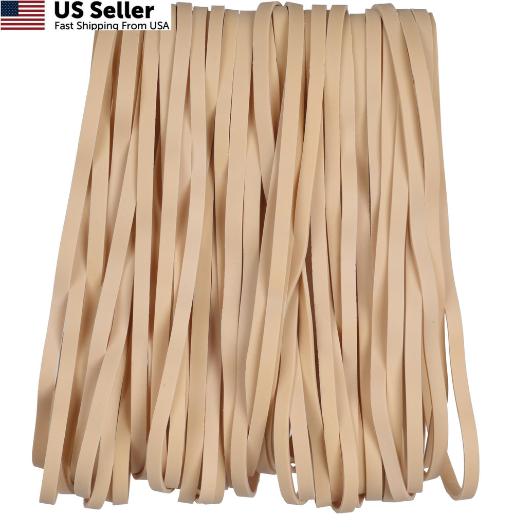 Foshine Rubber Bands Garbage Can Elastic Large 8inch 45Pcs Trash Beige
