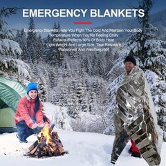 Rasupro 9 Pack Emergency Blankets Outdoor Survival Emergency Insulated Gear