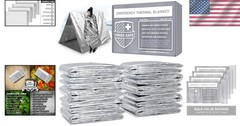 25 Pack Emergency Mylar Thermal Blankets – Lightweight, Waterproof & Insulated
