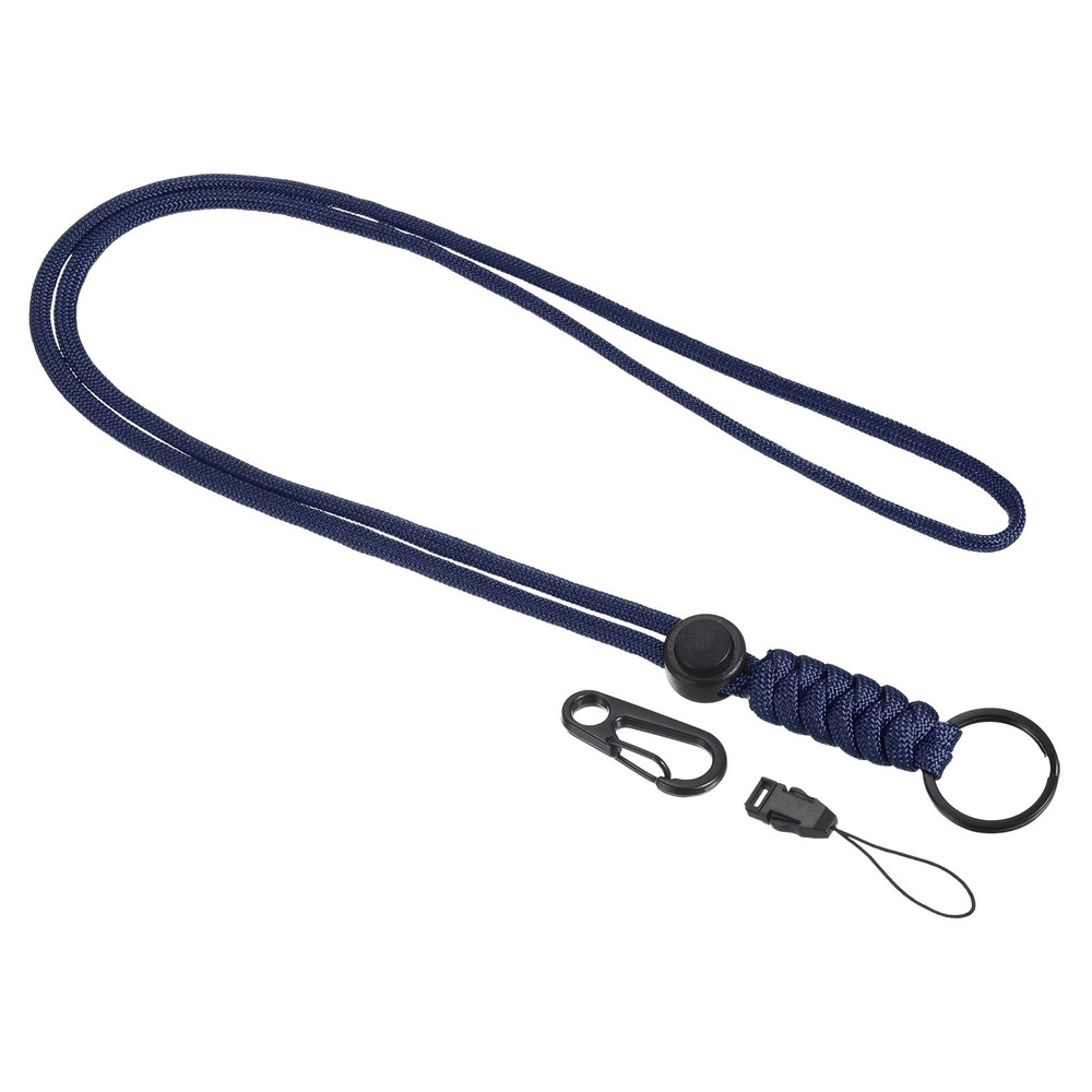 Badge Lanyard 20.5 Inch Necklace Keychain Cord Metal Clasp Hook Ring Strap Blue