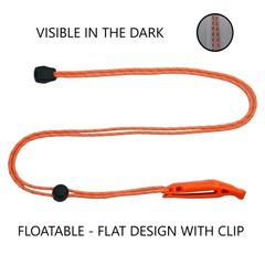LuxoGear Emergency Whistles with Lanyard Safety Whistle Survival Orange