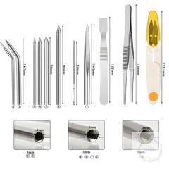 14Pcs Paracord Stitching Set Stainless Steel Lacing Needles FID Knotter Tools