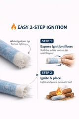 FirePlugs Emergency Fire Starters – Easy Ignite Cotton Fire Plugs for Camping…