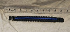 Sanctified Covenant 550 Paracord Bracelet Blue & Black, Thin Blue Line