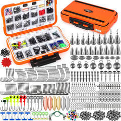 PLUSINNO Fishing Gear Accessories 7.9″ x 4.3″ x 2″, 449PCS Tackle Kit