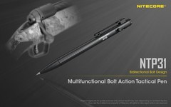 NITECORE NTP31 Pen Bolt Action Aluminum Alloy Tactical W/ Tungsten Glass Breaker