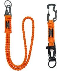 Heavy Duty Paracord Lanyard and Keychain with USA Flag, Tactical Braided Mili…