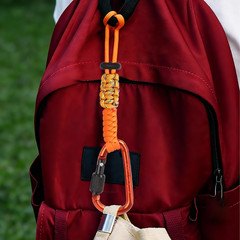 2Pcs Paracord Keychain Lanyard with Aluminum Alloy Clip, for Water Bottle, Key,